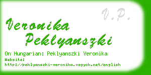 veronika peklyanszki business card